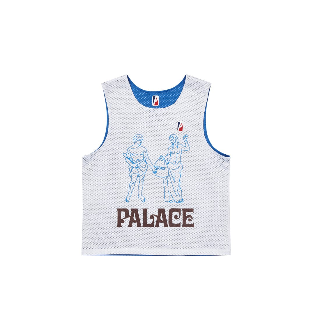 Palace Mesh Practice Vest White / Blue
