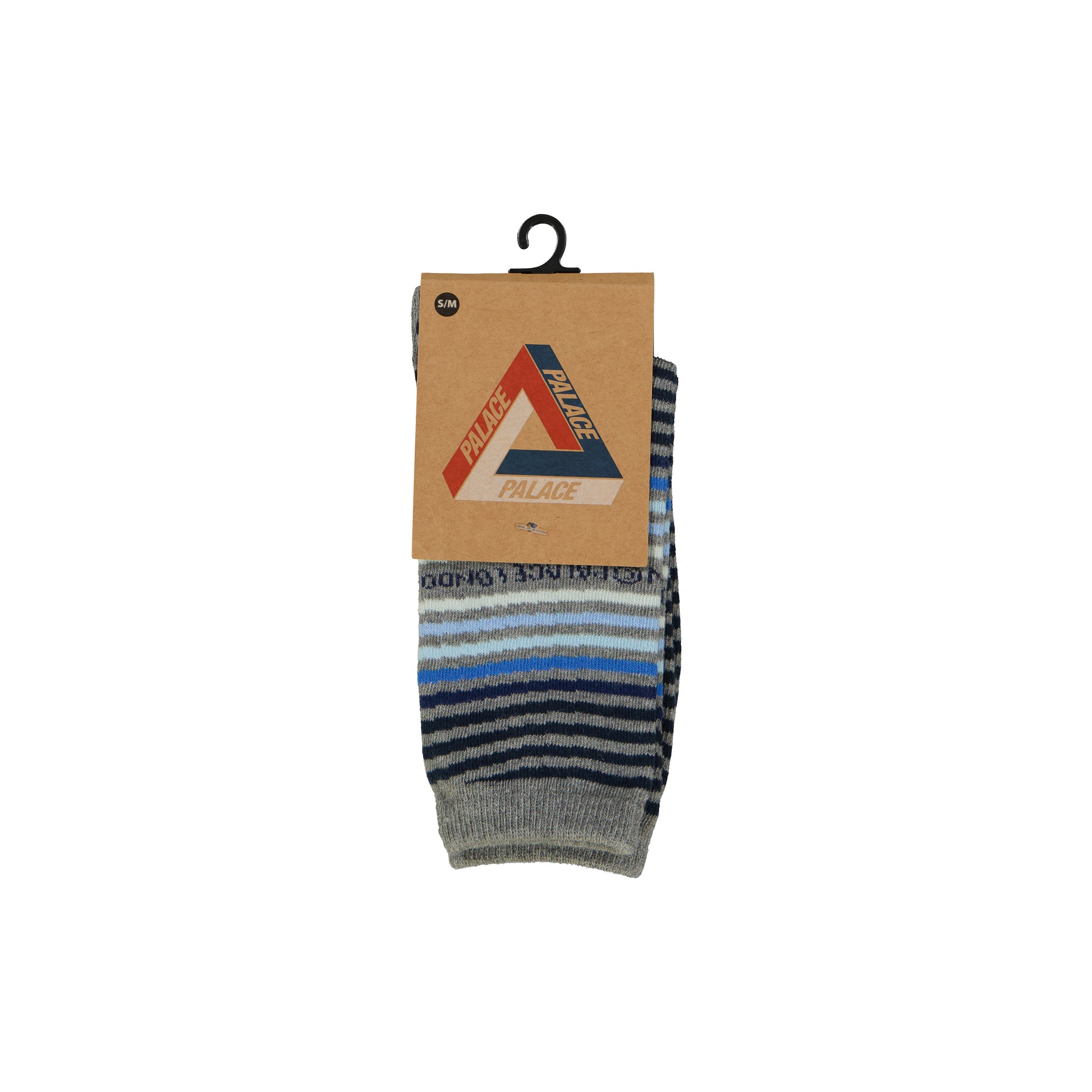 Palace Wavey Stripe Sock Grey Marl